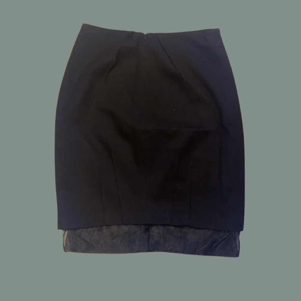 H&M Size 8 Black Pencil Skirt, with sheer mesh border, Size‎ 8